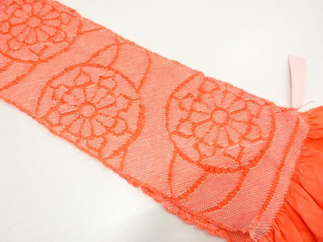 JAPANESE KIMONO / OBIAGE FOR FURISODE / SILK / SHIBORI